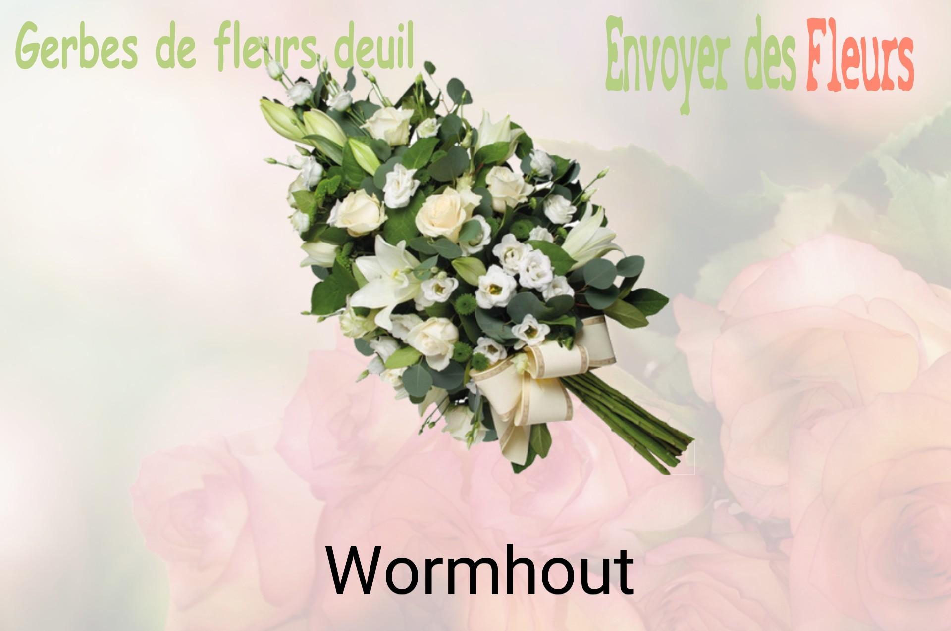 Gerbe de fleurs de deuil livrée à Wormhout